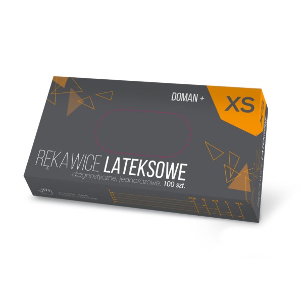 RLAT-100 (DOMAN+) rękawice lateksowe pudrowane