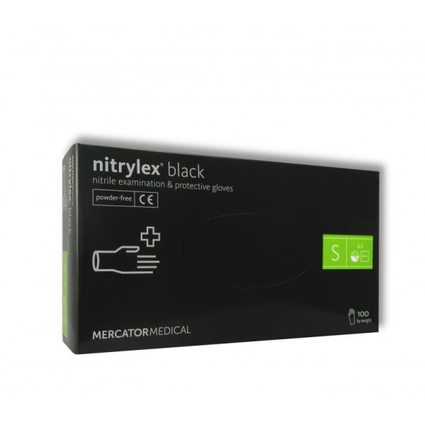 NITRYLEX BLACK rękawice nitrylowe czarne S