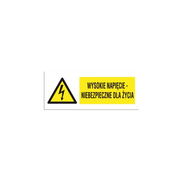 Tablica ZZ-3EOB "Wysokie napięcie" PVC 74x210