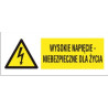 Tablica ZZ-3EOB "Wysokie napięcie" PVC 74x210