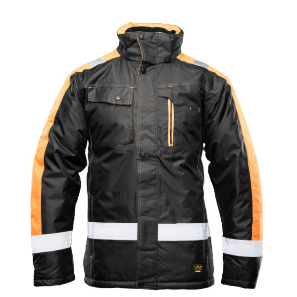 SEVEN KINGS RIVAL kurtka ocieplana czarno-pomarańczowa (ORKU) L